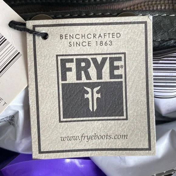 Vintage "NWT" Frye Grey Woven Leather Satchel - Picture 12 of 13